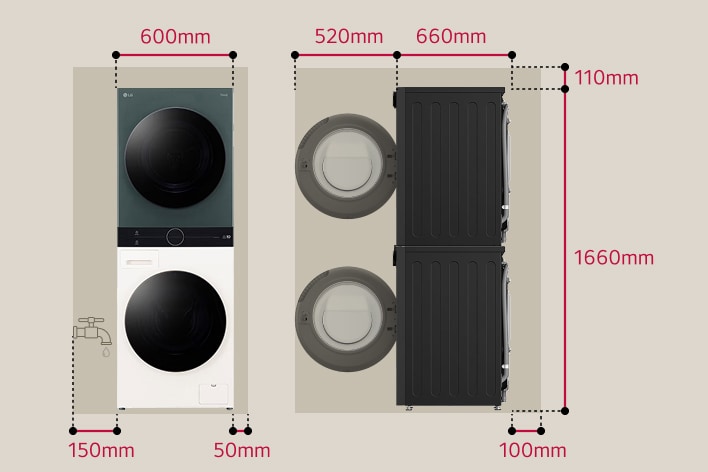 LG WashTowers Dimension
