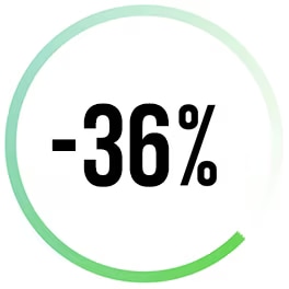 Icon of LG AI DD™ Washing Machine's energy saving feature which can save up to 28% more energy.