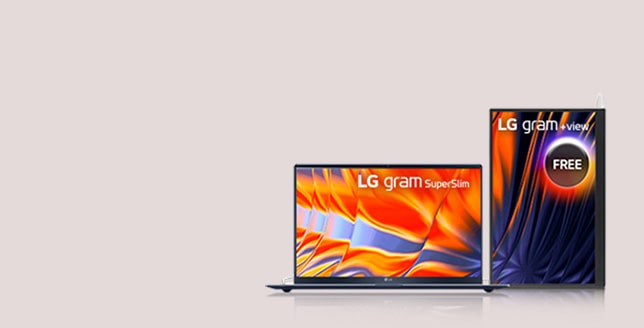 Free +view Monitor with any 2023  LG gram Laptop