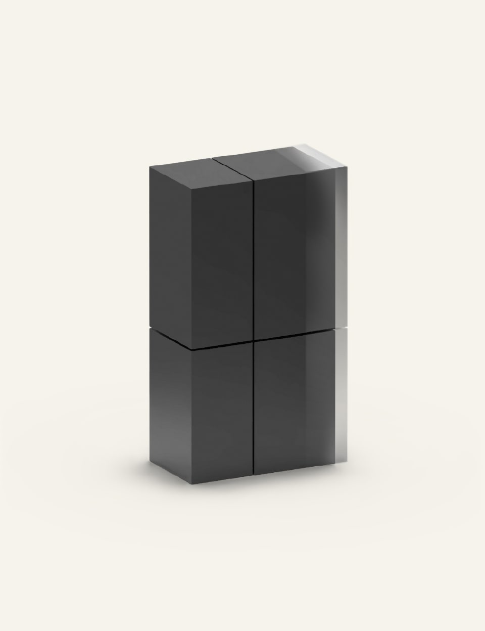 A diagram showing the size of American fridge freezers