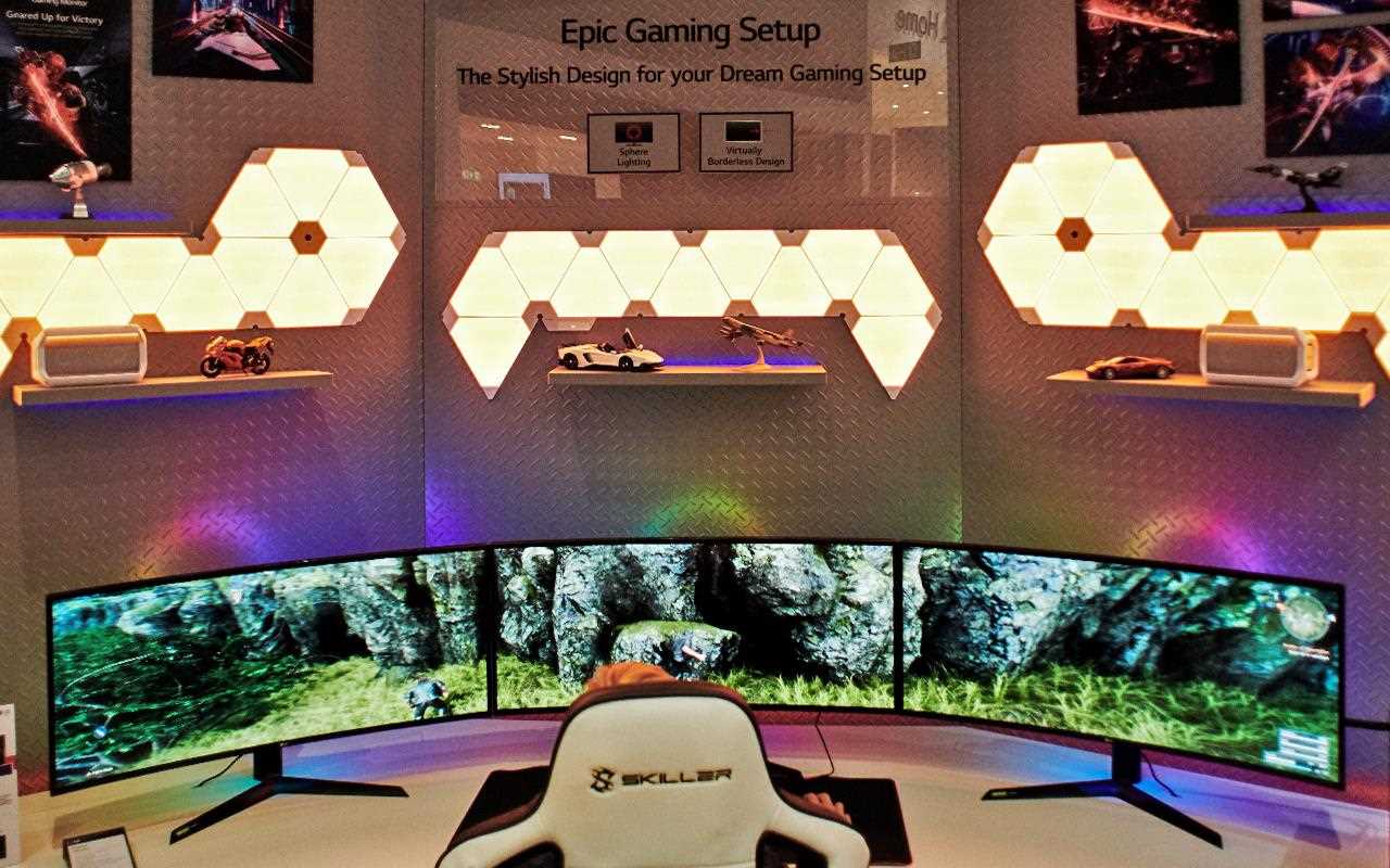 LG created the most epic gaming setup at IFA 2019, with the perfect chair, keyboard, monitor and lighting With the Skiller Sharkoon keyboard you can be sure every button you press is on target | More at LG MAGAZINE