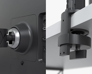 The re-designed C-Clamp & Grommet and One Click Mount contributes to easier installation.