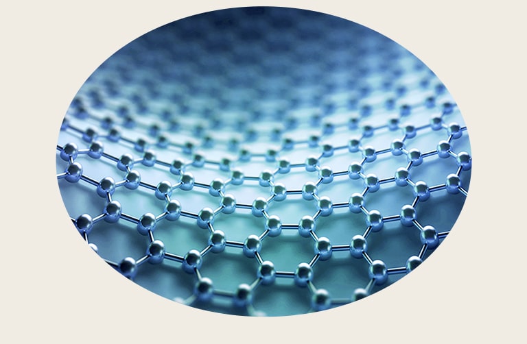 A close-up of the Graphene material.
