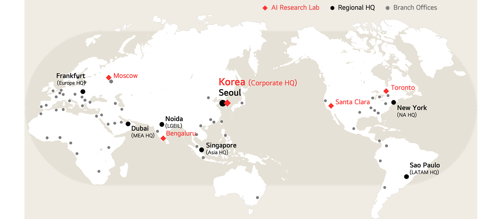 Map of LG global operations