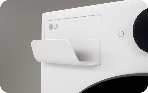 Washer/Dryer Easy Handle for the detergent drawer or water tank that enables easy opening and closing even with limited strength