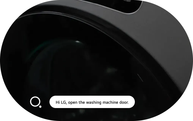 Opening an LG washing machine door using a voice command