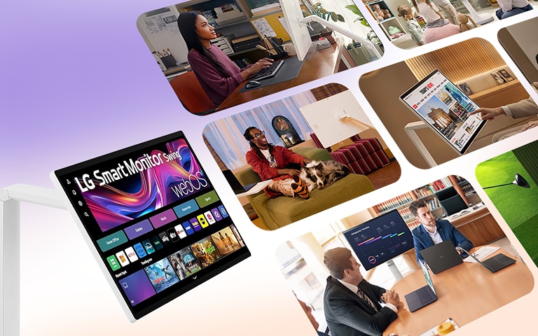 View content on the LG 360 monitor.