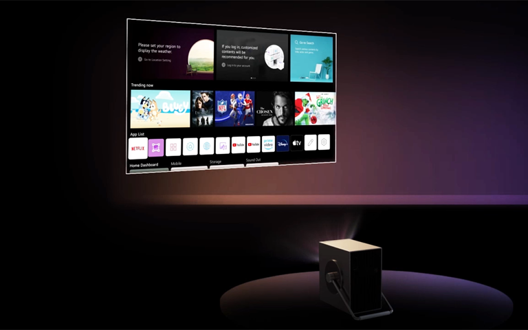 LG Channels on LG 4K projector