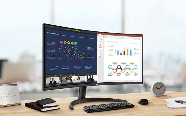 LG Curved Monitor Side View