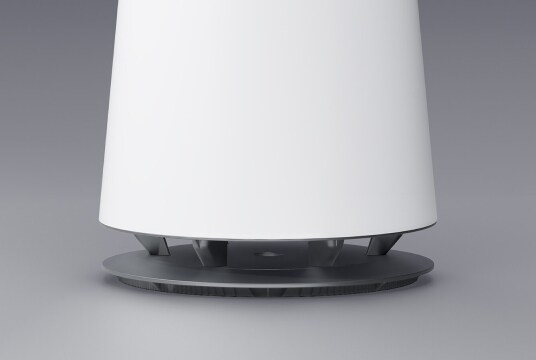 Detailed view of the bottom stand of the Air Purifier. 