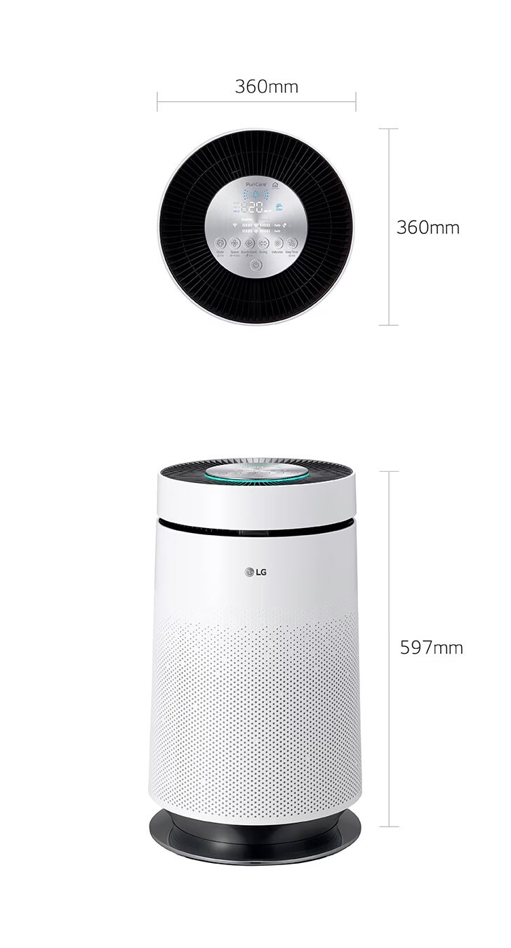 LG PuriCare Smart Indicator Air Purifier AS60GDWT0 LG IN