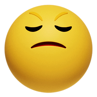 Emoji con expresión triste.