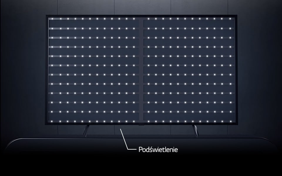 Een voorbeeld van een televisie-backlight