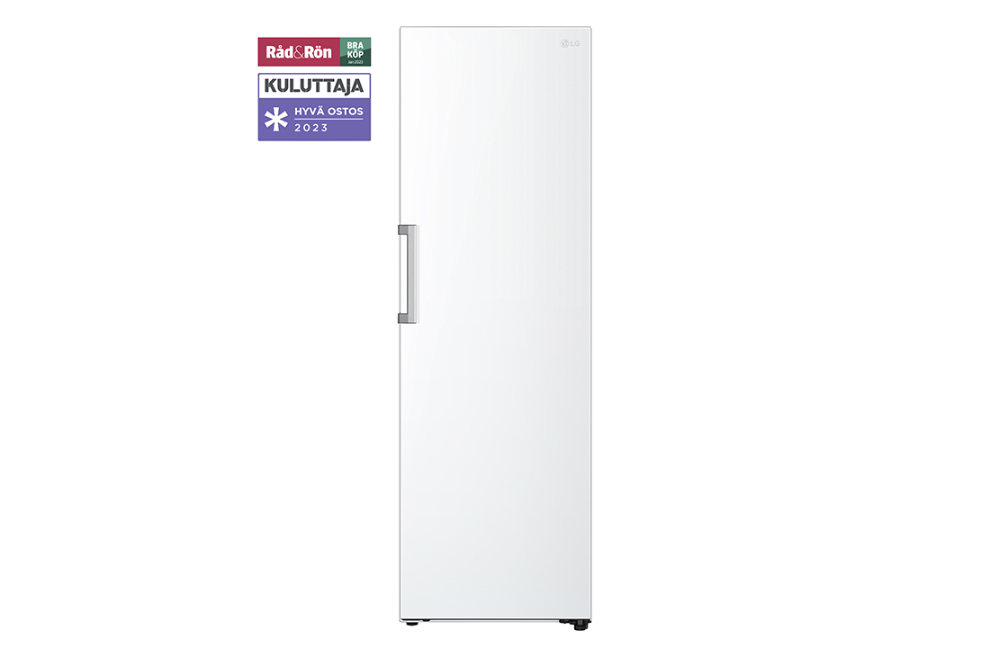Vy framifrån av 386L Fristående kylskåp (Shiny Steel) - Energiklass E, Door Cooling™, LINEARCooling™, Moist Balance Crisper™, GLT51PZGSZ