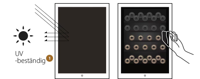 När du knackar två gånger på InstaView-panelen på LG SIGNATURE:s vinkyl, blir den speglade glaspanelen transparent.