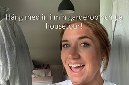 En miniatyrbild som visar videons titel och en kvinna som pratar med kameran.