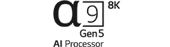 Logotyp för a9 gen5 8K AI-processor