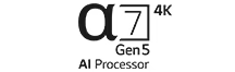 Logotyp för a7 gen5 4K AI-processor