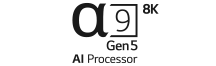 Logotyp för a9 gen5 8K AI-processor