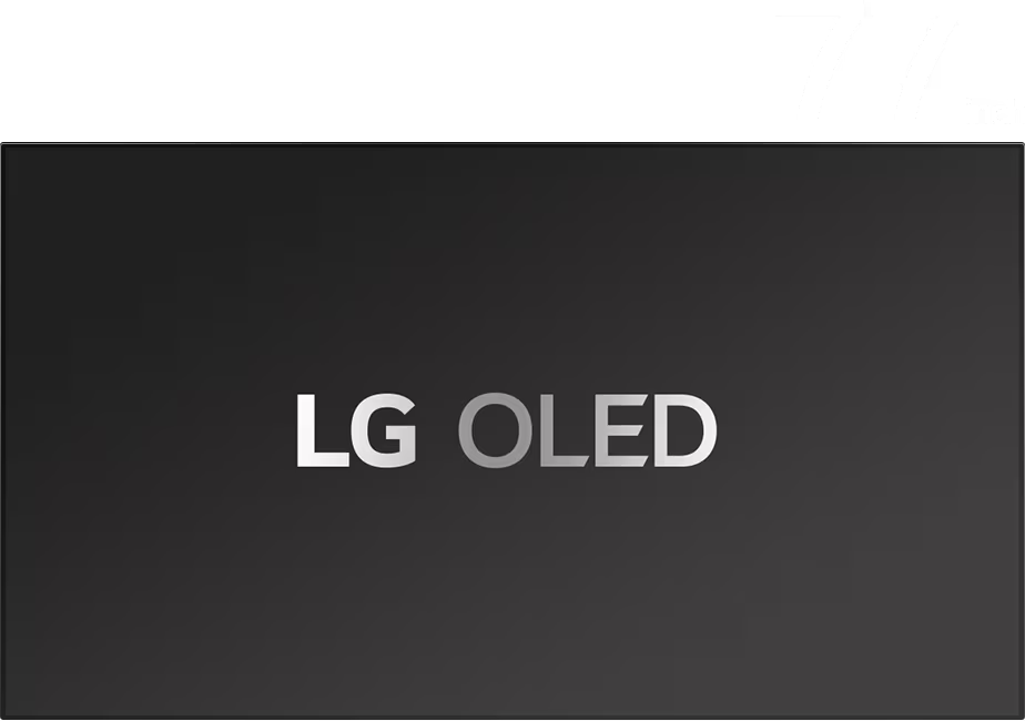 LG OLED'in her boyutu, en küçüğünden en büyüğüne kadar ekran boyutunda görünür.