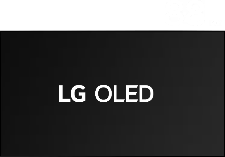 LG OLED'in her boyutu, en küçüğünden en büyüğüne kadar ekran boyutunda görünür.