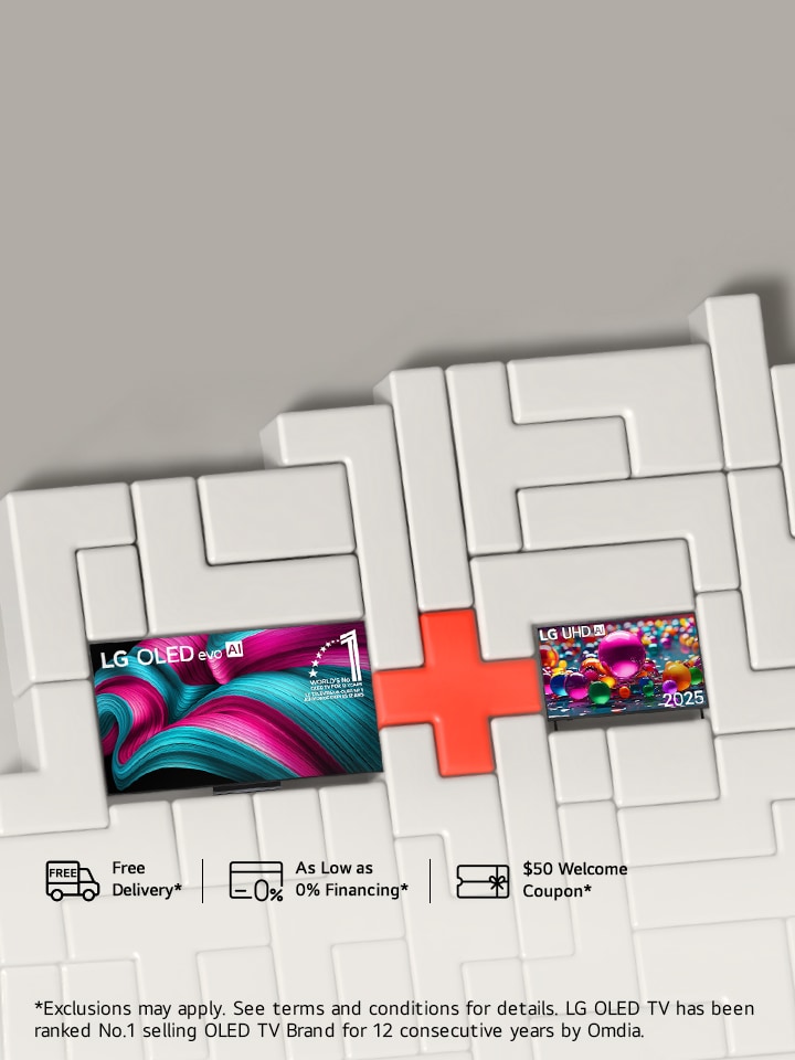 Double the screen: Additional 5% off on select OLED TV and get a free 43" TV 