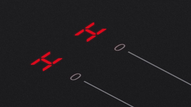La luz LED «H» es un indicador de calor residual en la placa de inducción.