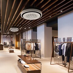 LG Round Cassette is installed on the clothing store.