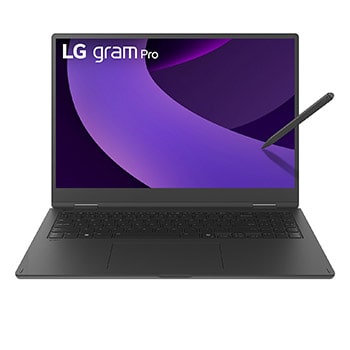 Vorderansicht mit Tastatur und Schreibstift