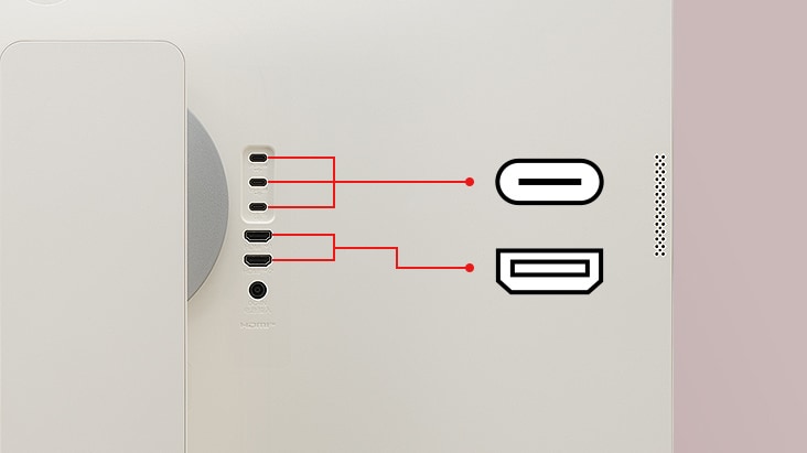 LG MyView Smart Monitor offre deux ports USB et deux ports HDMI.