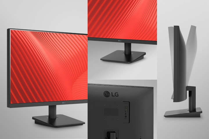 This display has a slim bezel on three sides, allowing you to create a suitable work environment through convenient tilt adjustment.