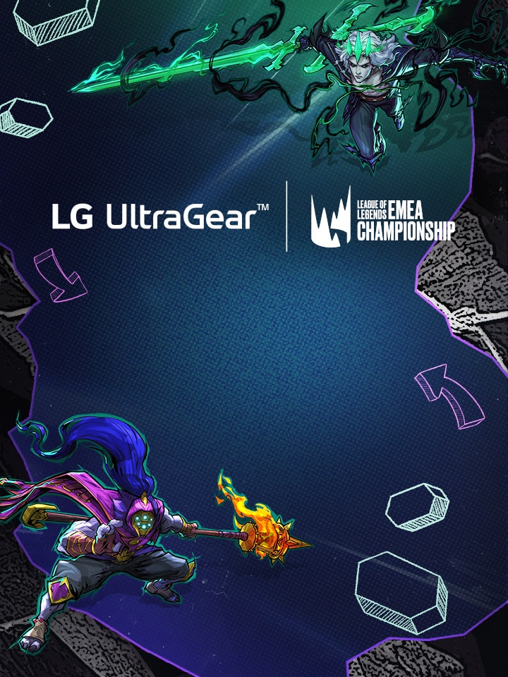 UltraGear and League of Legends summer event banner image with game characters.