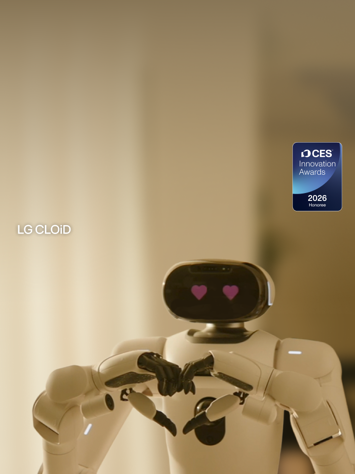 LG CES 2026 award banner titled “Innovation In Tune With You” presenting seven key LG products honored with CES 2026 Innovation Awards, including Best of Innovation distinctions, displayed sequentially to highlight next-generation smart life solutions and display technology excellence