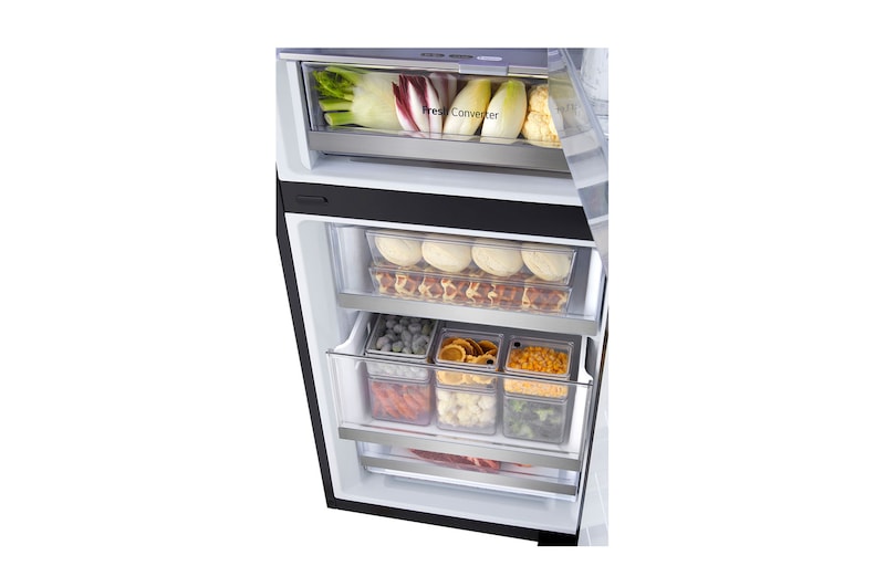 LG Kühl-Gefrierkombination mit InstaView® (C, 349L, 186 cm hoch) mit 4,3 Zoll Touch LCD Display & veränderbaren Farben | GBG7190CEV, GBG7190CEV