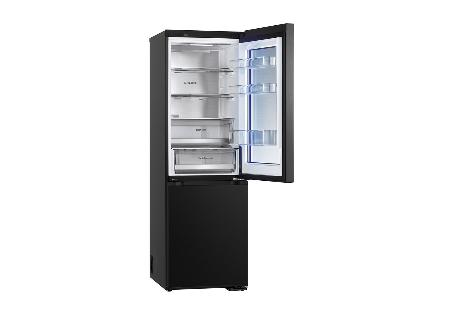 LG Kühl-Gefrierkombination mit InstaView® (C, 349L, 186 cm hoch) mit 4,3 Zoll Touch LCD Display & veränderbaren Farben | GBG7190CEV, GBG7190CEV