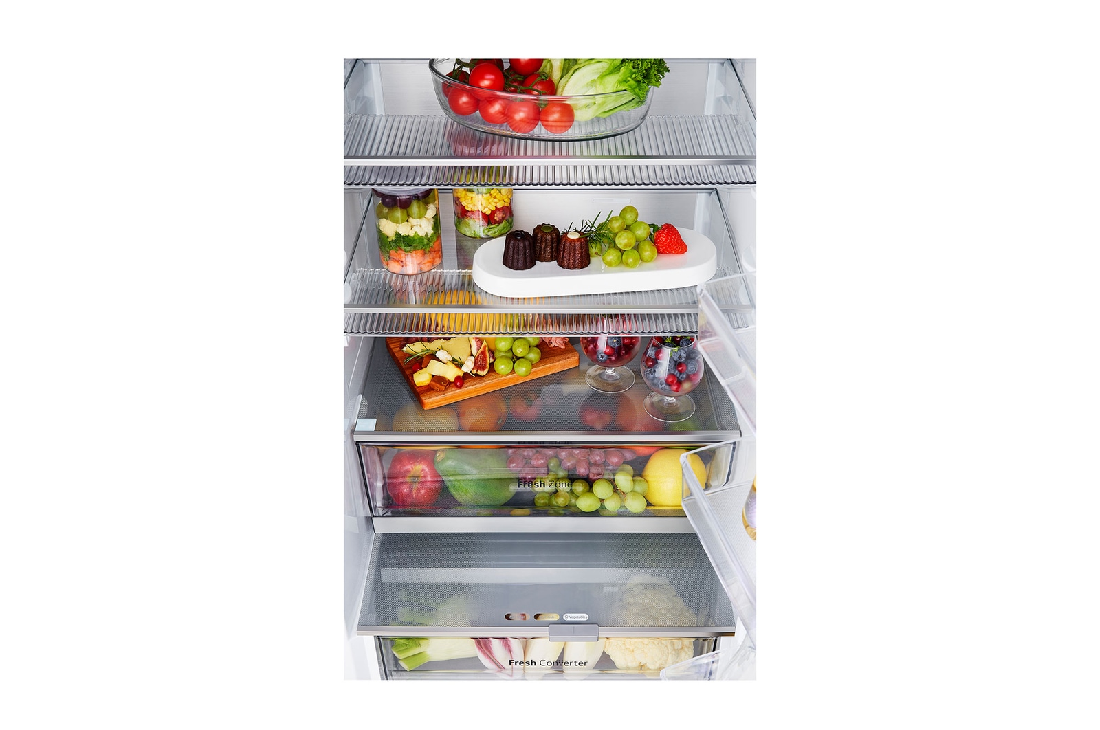 LG Kühl-Gefrierkombination mit InstaView® (C, 349L, 186 cm hoch) mit 4,3 Zoll Touch LCD Display & veränderbaren Farben | GBG7190CEV, GBG7190CEV