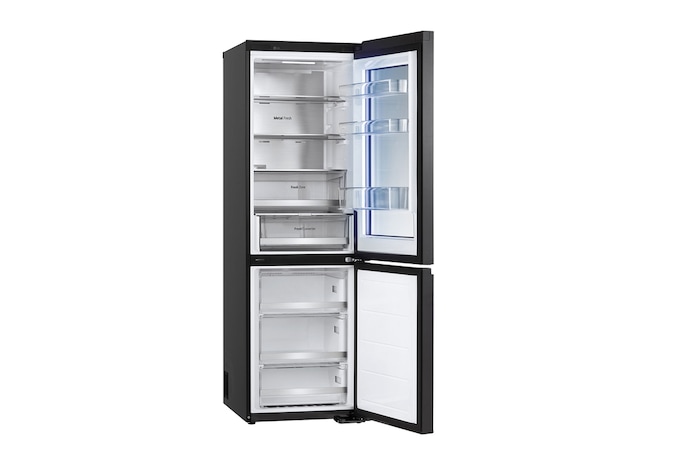 LG Kühl-Gefrierkombination mit InstaView® (C, 349L, 186 cm hoch) mit 4,3 Zoll Touch LCD Display & veränderbaren Farben | GBG7190CEV, GBG7190CEV