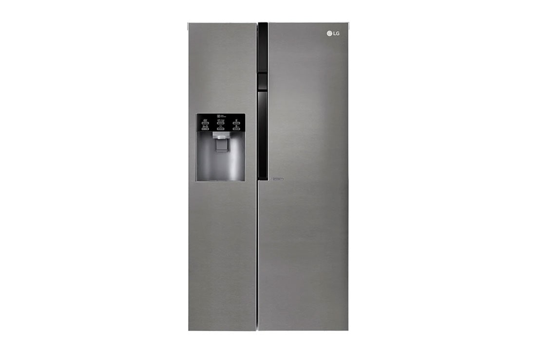LG Americká chladnička LG | F | Hrubý objem 663 l | 419 kWh/rok | Lineární invertorový kompresor | Total No Frost | Multi-Air Flow™ | Vnější LED displej | Nápojový automat, GSL360ICEV