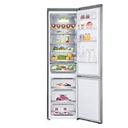 LG Kombinovaná chladnička | D | Hrubý objem 419 l | 200 kWh/rok | LG Lineární invertorový kompresor | LG Total No Frost | DoorCooling+™ | Vnější LCD displej | ThinQ™ + WiFi ﻿, GBB92STAXP, thumbnail 3