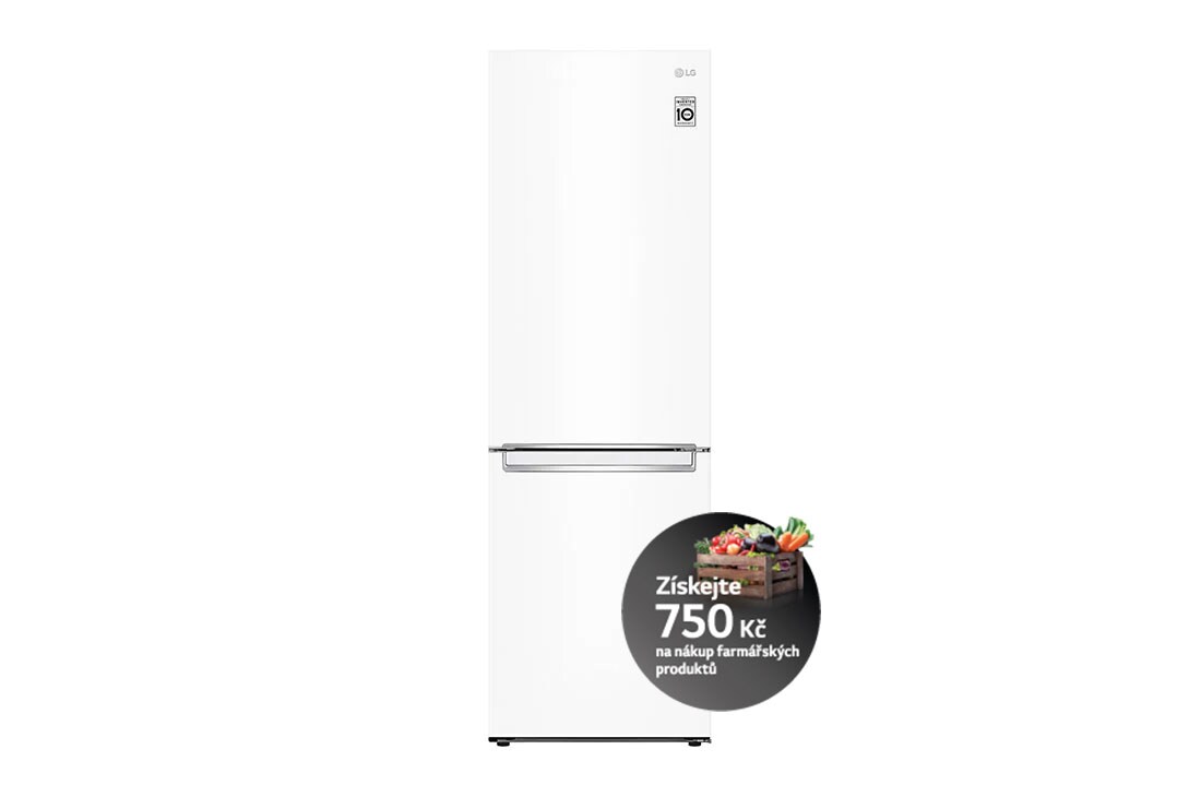 LG Kombinovaná chladnička LG | C (v rozsahu A až G) | Hrubý objem 374 l | 171 kWh/rok | LG Smart Invertorový kompresor | Total no frost™ | Door cooling | Fresh Balancer, GBB71SWVCN1, GBB71SWVCN1