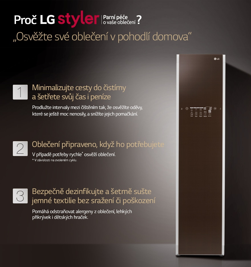 Styler LG S3RERB | inovativní osvěžovač prádla – LG Česká republika