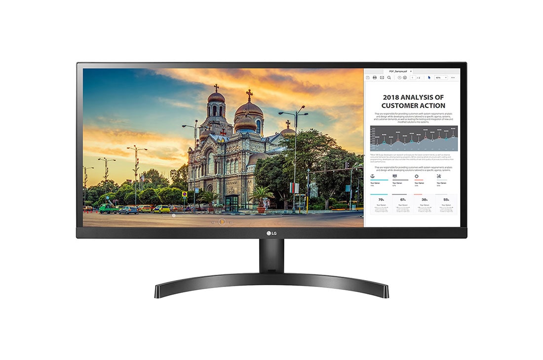 LG 29'' | UltraWide™ monitor | 21:9 | FHD | IPS Displej | HDR 10 | AMD FreeSync™, 29WK500-P
