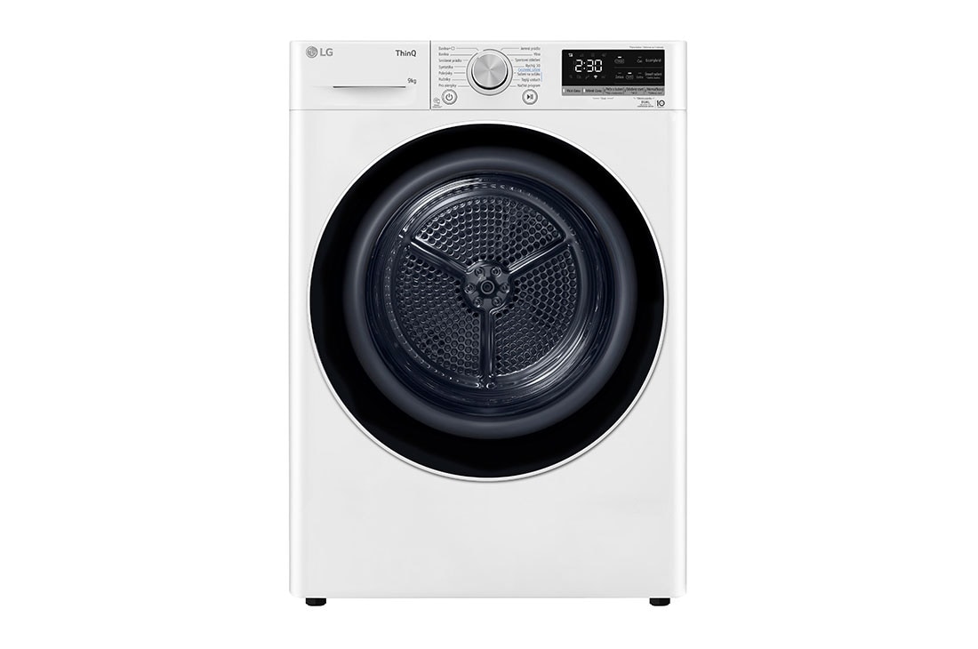 LG 9 kg sušička LG | Režim Energie / Čas | automatické čištění kondenzátoru | Wi-Fi, RC91V9AV4N, RC91V9AV4N