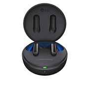 LG Bluetooth bezdrátová sluchátka | Meridian Audio | režim Ambient sound | 3 mikrofony na sluchátkách | UVnano |výdrž baterie až 24 hodin  , Pohled shora na otevřené pouzdro při náladovém osvětlení., TONE-FP8, thumbnail 3