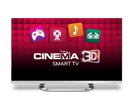 LG 42” LED CINEMA 3D Smart TV, CINEMA SCREEN design, stříbrný rám, Full HD, MCI 400, Wi-Fi, Dual Play, 4 ks 3D brýlí a Magic Remote Control součástí balení, 42LM670S