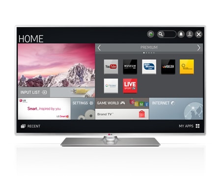 LG 50'' LG Smart TV LED TV, Full HD, Wi-Fi, MCI 100, DVB-T2, web prohlížeč, Miracast/WiDi, DTS, Dolby Digital, 50LB580V