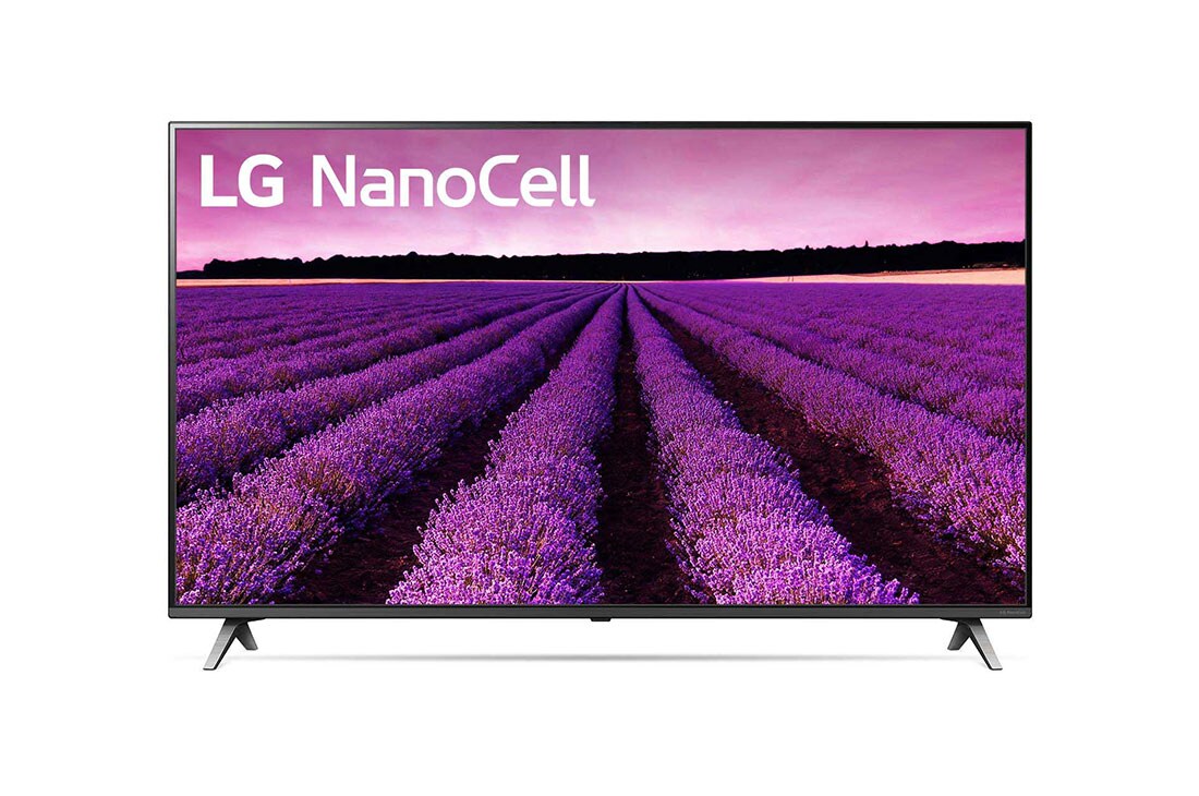 LG 49'' LG NanoCell TV, webOS Smart TV, přední pohled s obrázkem, 49SM8050