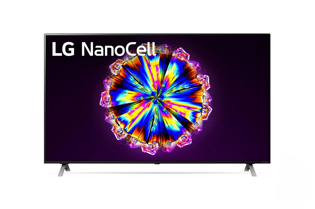 LG 55'' LG NanoCell TV, webOS Smart TV, přední pohled s obrázkem, 55NANO90