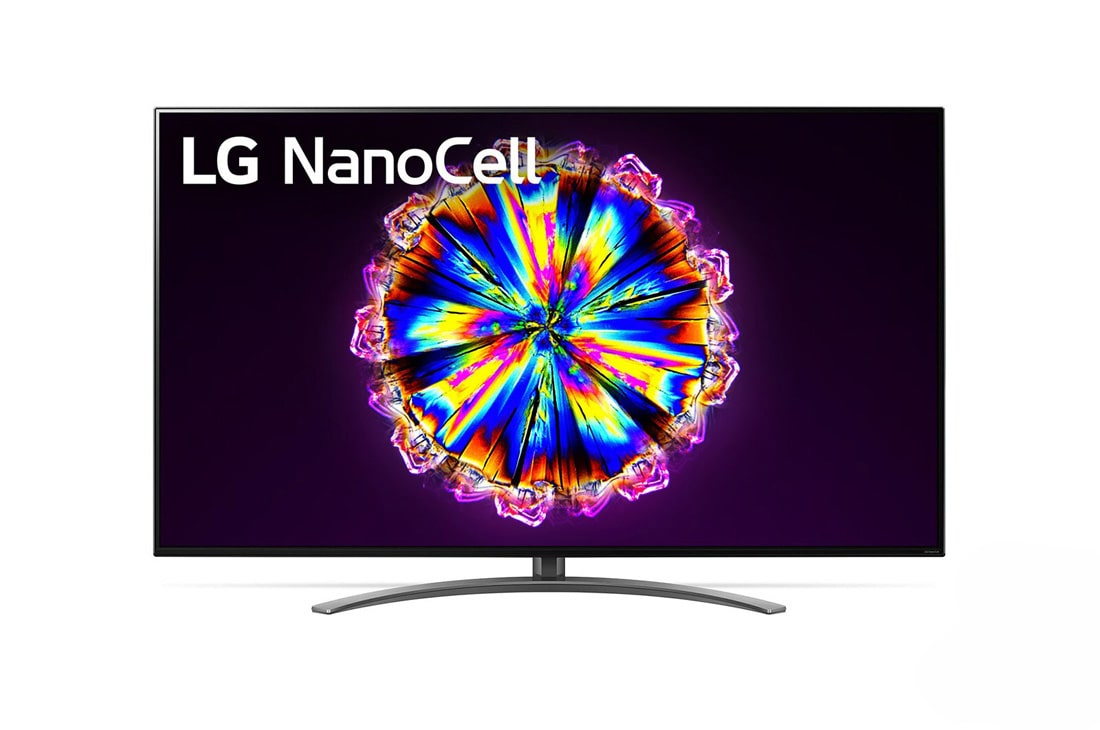 LG 75'' LG NanoCell TV, webOS Smart TV, přední pohled s obrázkem, 75NANO91