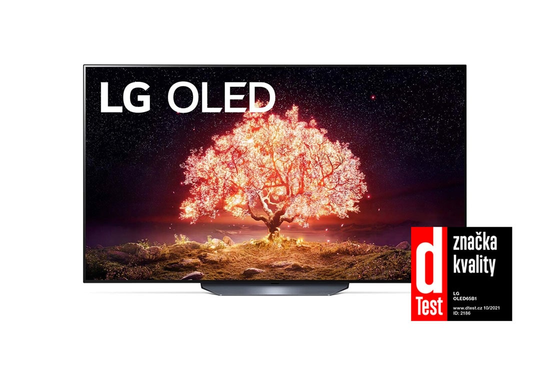 LG 65'' LG OLED TV, webOS Smart TV, čelní pohled, OLED65B13LA